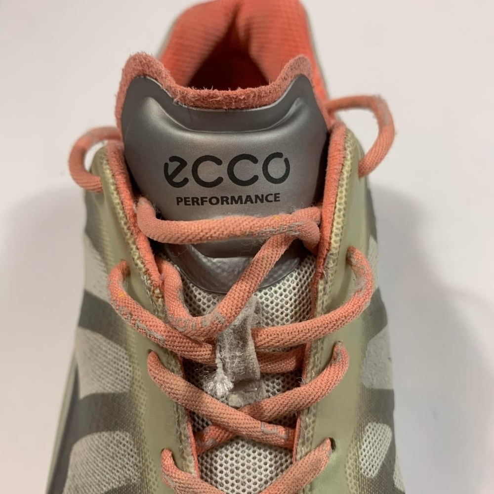 ECCO Biom Performance Sneakers Size 39 US 8.5 Gray/Coral Running Training Shoes - Picture 6 of 9